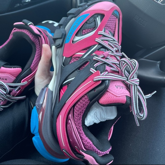 Balenciaga Pink and Blue Women's Sneakers - Picture 1 of 7
